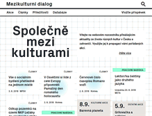 Tablet Screenshot of mezikulturnidialog.cz